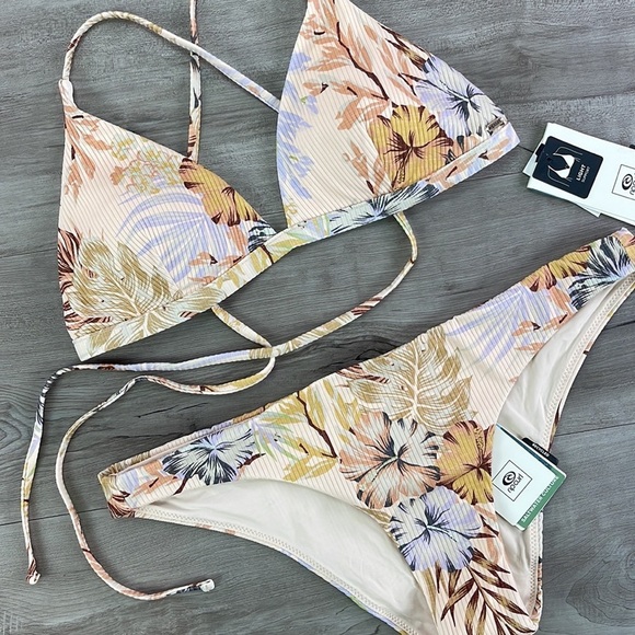 ☀️RIP CURL☀️ PARADISE CALLING X BACK PARADISE CALLING CHEEKY BIKINI SET - Picture 5 of 13